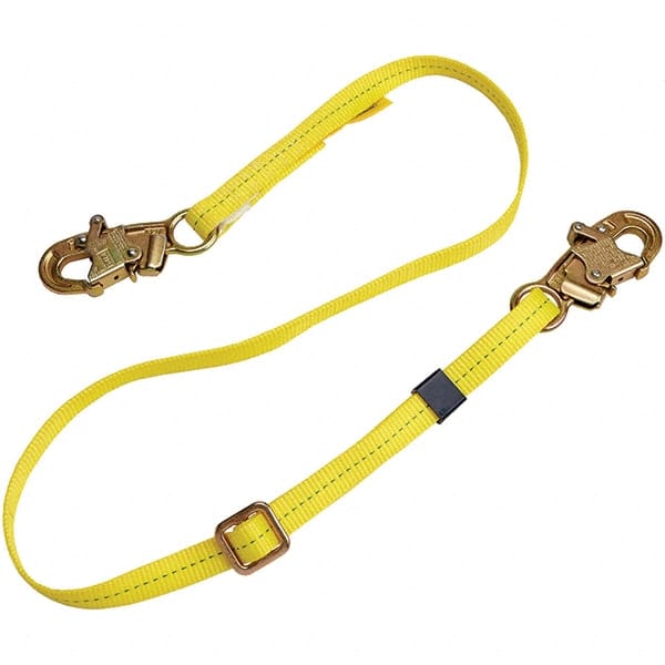 Lanyards & Lifelines; Load Capacity: 310lb ; Type: Positioning & Restraint Lanyard ; Length (Inch): 72 ; Anchorage End Connection: Snap Hook ; Harness Connection: Steel Snap Hook ; For Arc Flash Work: No