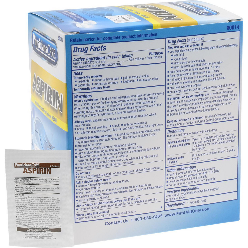 First Aid Only Headache & Pain Relief Tablet MSC Direct