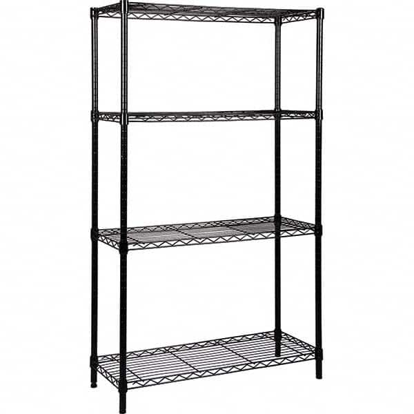 600 Lb Capacity 4 Shelf Wire Shelving, How Wide Is Wire Shelving
