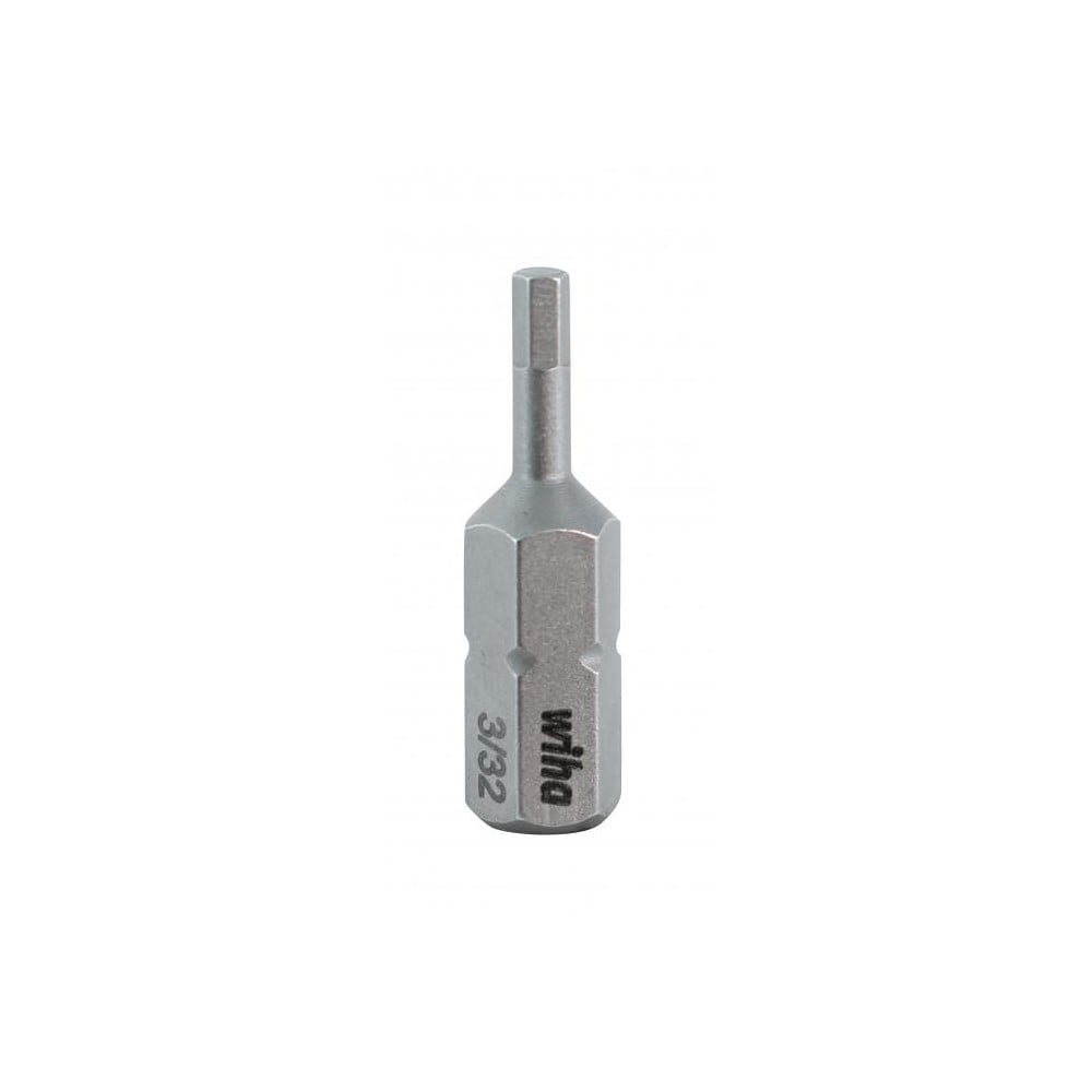 Hex Screwdriver Insert Bit: 1/4" Drive, 1" OAL