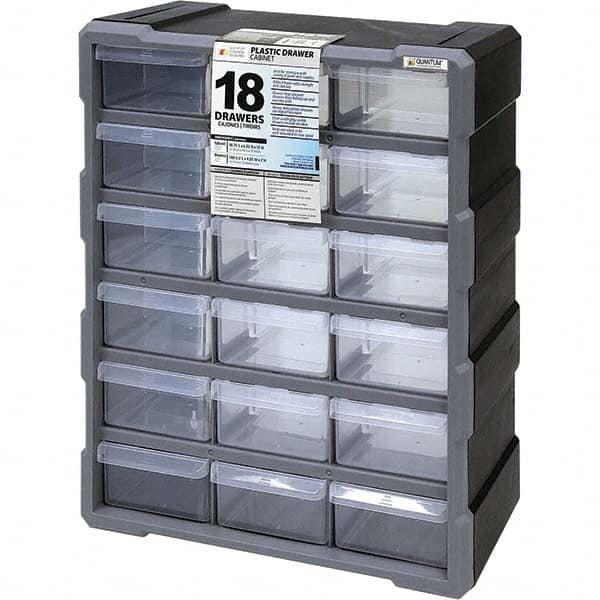 Quantum Storage PDC-18BK 18 Drawer, Small Parts Drawer Cabinet System 