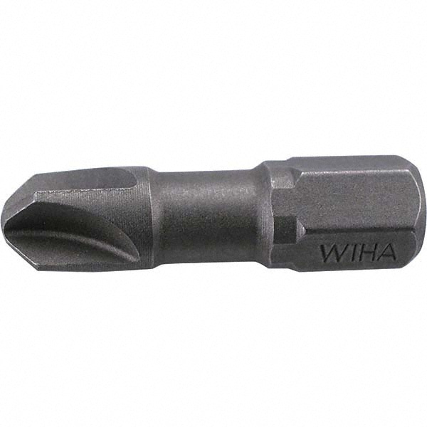 Wiha 71921 Screwdriver Insert Bit: #0 Point, 6.3 mm Drive, 25 mm OAL Image