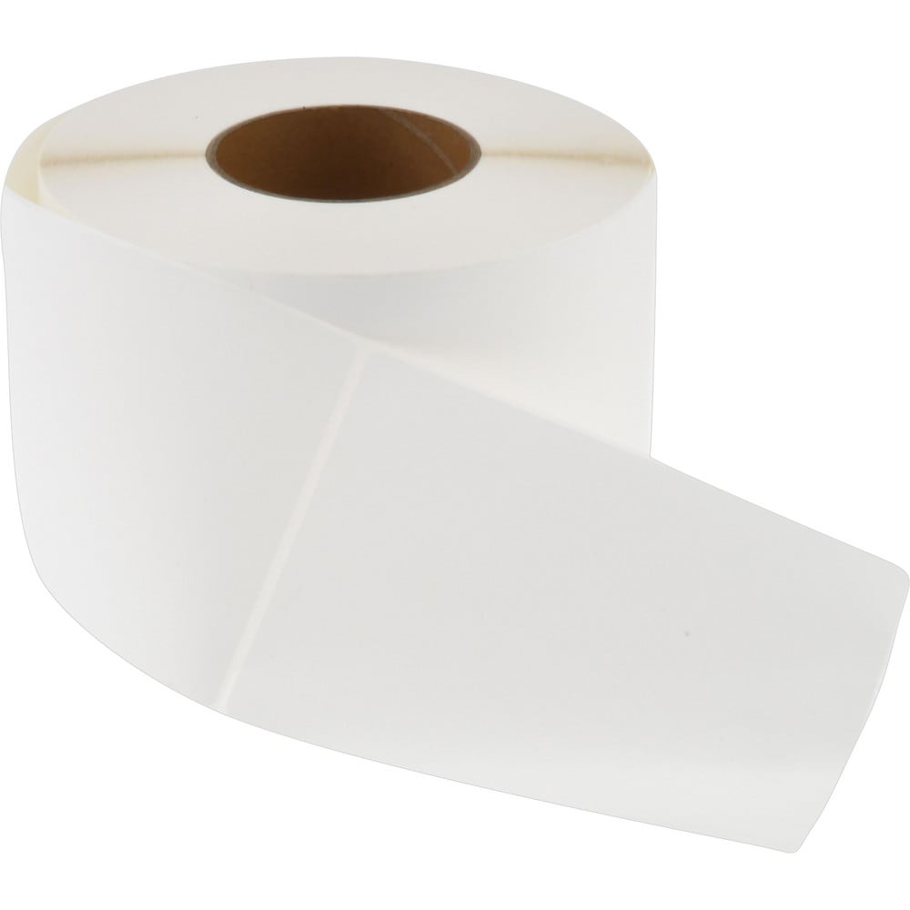 Label Maker Label: White, Matte Coated Facestock, 6" OAL, 4" OAW