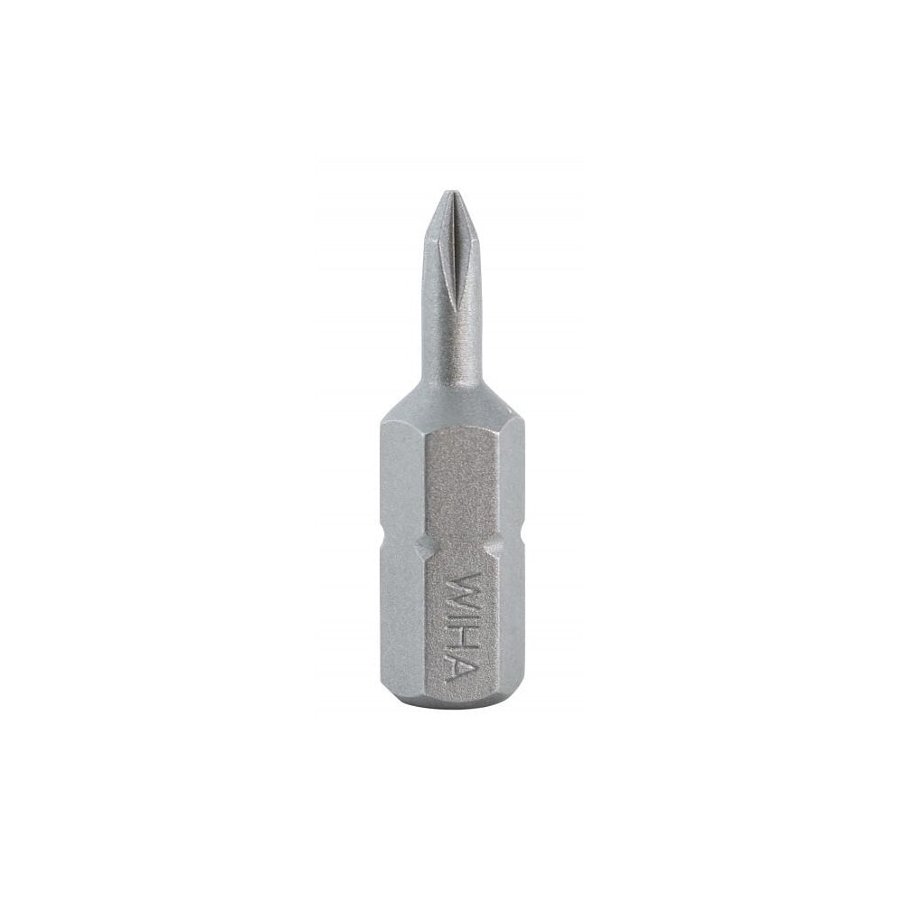 Phillips Screwdriver Insert Bit: #0 Point, 1/4" Drive, 1" OAL