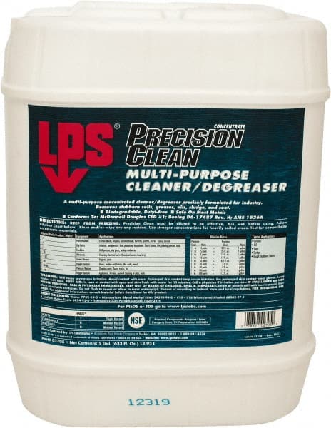 919926-5 Crc Brake Parts Cleaner: Water Based, 5 gal Cleaner Container  Size, Non Flammable, Chlorinated