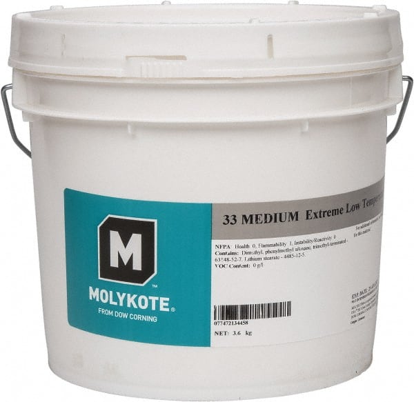 Low Temperature Grease: 8 lb Can, Lithium & Phenylmethyl Silicone
