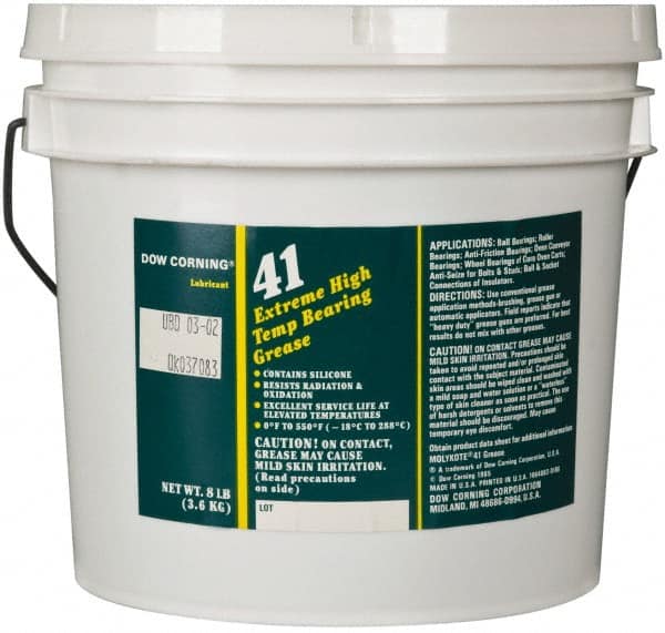 High Temperature Grease: 8 lb Can, Lithium & Phenylmethyl Silicone
