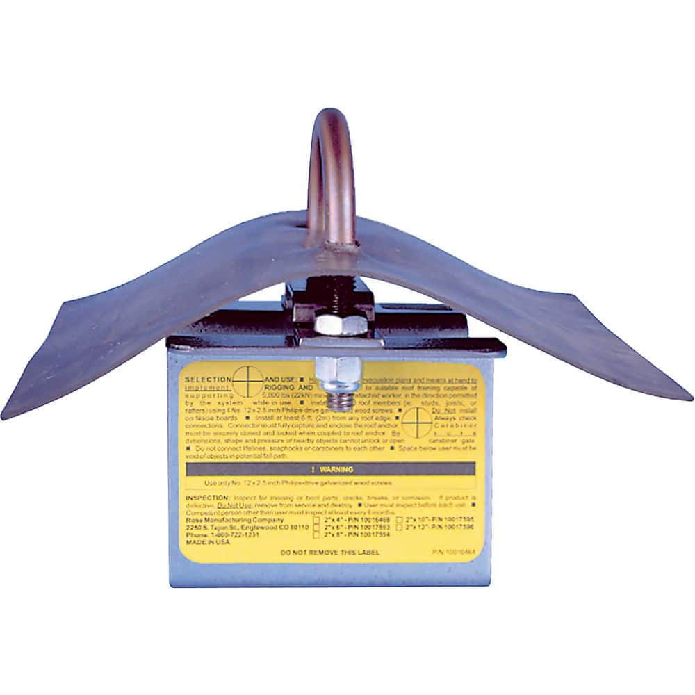 Anchors, Grips & Straps; Product Type: Roof Anchor ; Material: Zinc-Plated Steel ; Color: Silver ; Connection Type: D-Ring ; Standards: OSHA 1926 ; Temporary/Permanent: Permanent