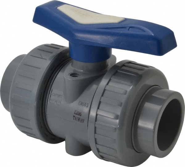 True Union Manual Ball Valve: 1-1/2" Pipe, Full Port