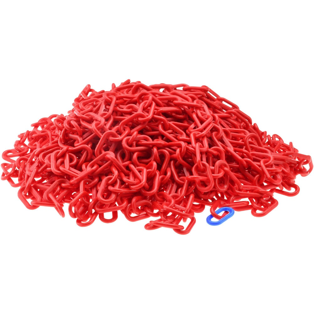 Chain: Plastic, Red, 100' Long, 2" Wide