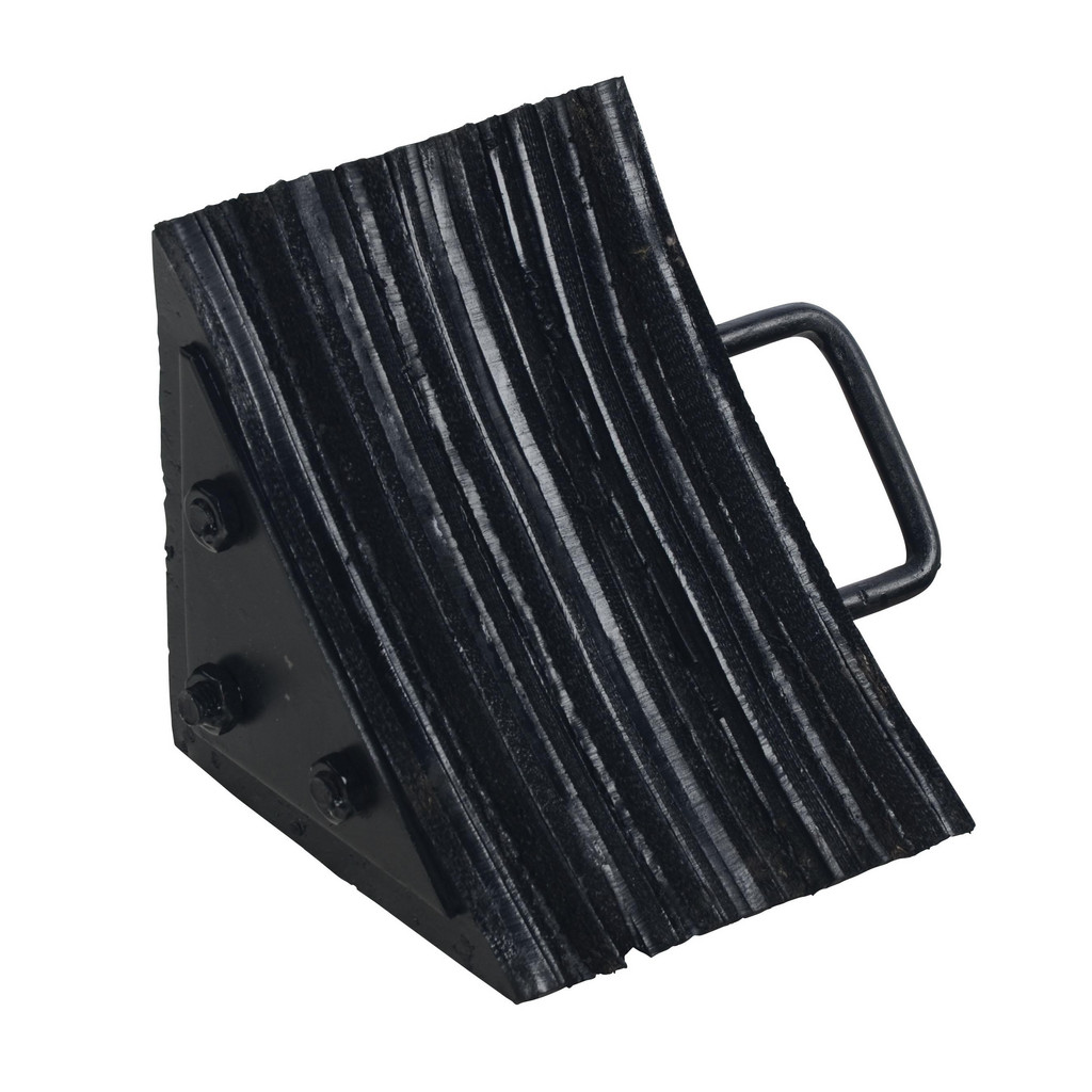 Vestil Rubber Wheel Chock: 8" Long | Part #LWC-15
