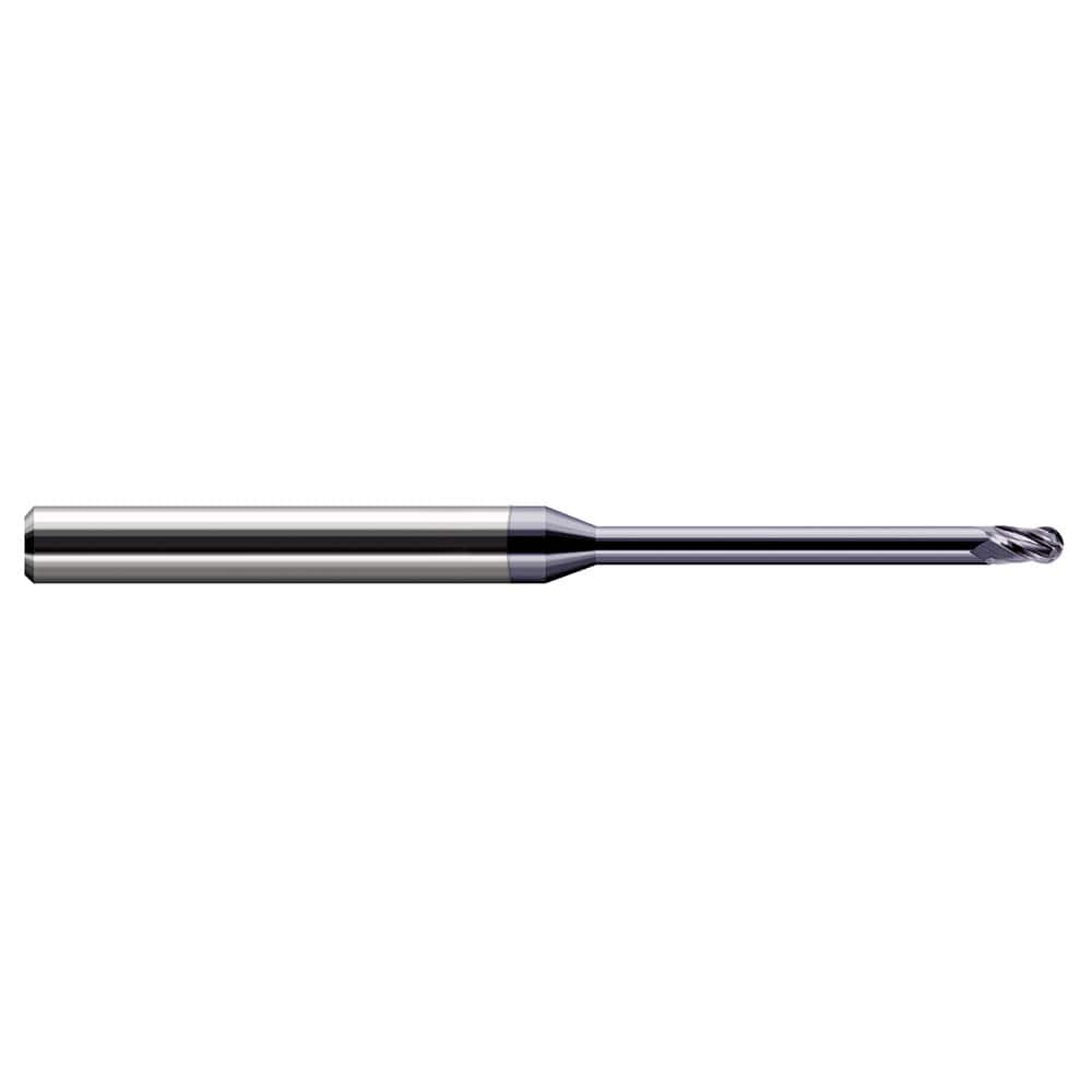 Harvey Tool 14932-C3 Ball End Mill: 0.5" Dia, 0.75" LOC, 4 Flute, Solid Carbide 