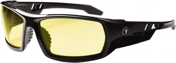 Safety Glass: Uncoated, Yellow Lenses, Full-Framed, UV Protection