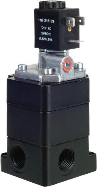 ARO/Ingersoll-Rand H254SS-024-D Pilot-Operated Solenoid Valves; Actuator Type: Solenoid ; Inlet Size: 1/2 (Inch); CV Rating: 2.400 ; Electrical Connector: DIN ; Input Voltage: 24 VDC ; Return Type: Spring 