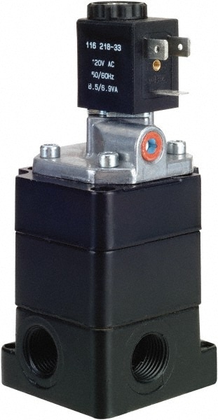 ARO/Ingersoll-Rand H254SS-024-D Pilot-Operated Solenoid Valves; Actuator Type: Solenoid ; Inlet Size: 1/2 (Inch); CV Rating: 2.400 ; Electrical Connector: DIN ; Input Voltage: 24 VDC ; Return Type: Spring Image