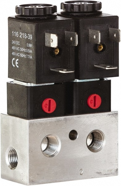 ARO/Ingersoll-Rand CAT02B-024-D Stacking Solenoid Valve: Solenoid, Manifold, 2 Position, Spring Return Image