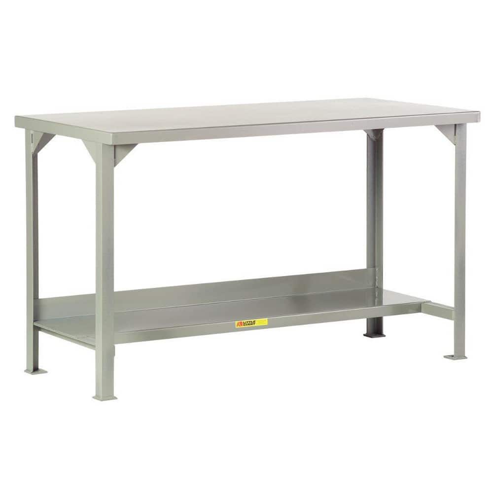 Little Giant. WST2-2460-36 Stationary Workbench: Powder Coated Gray 