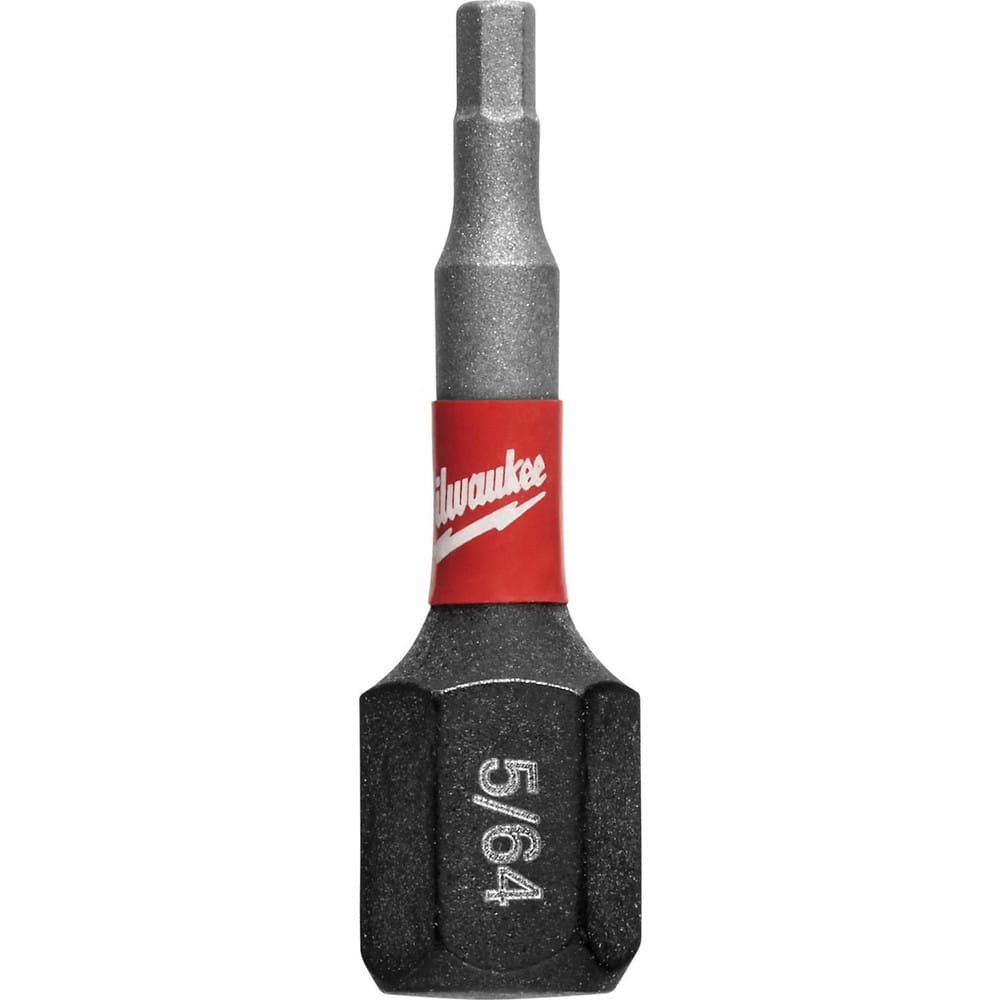 Hex Screwdriver Bits; Ball End: No ; Measurement Type: SAE ; Drive Size: 1/4in (Inch); Hex Size (Inch): 5/64 ; Overall Length (Inch): 1