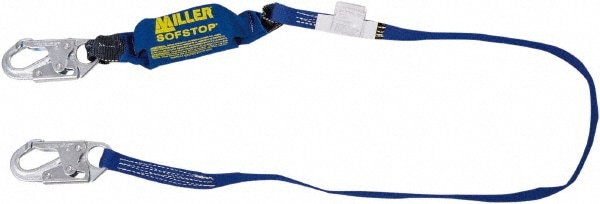 Miller 913K-Z7/6FTBL 6 Long, 310 Lb Capacity, 1 Leg Locking Snap Hook Harness Shock Absorbing Lanyard Image