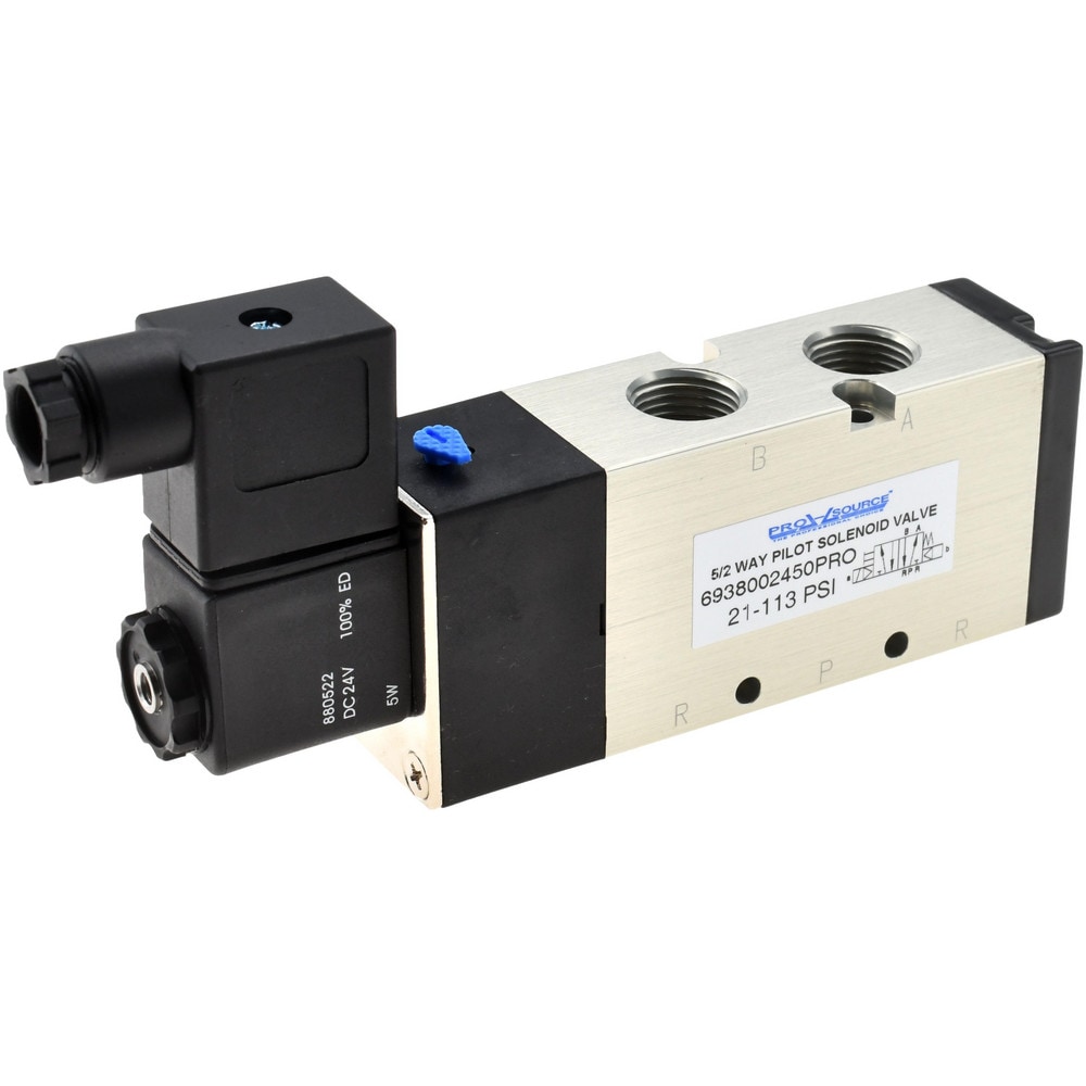 Stacking Solenoid Valve: Internal Pilot, 5-Way, 2 Position, Spring Return