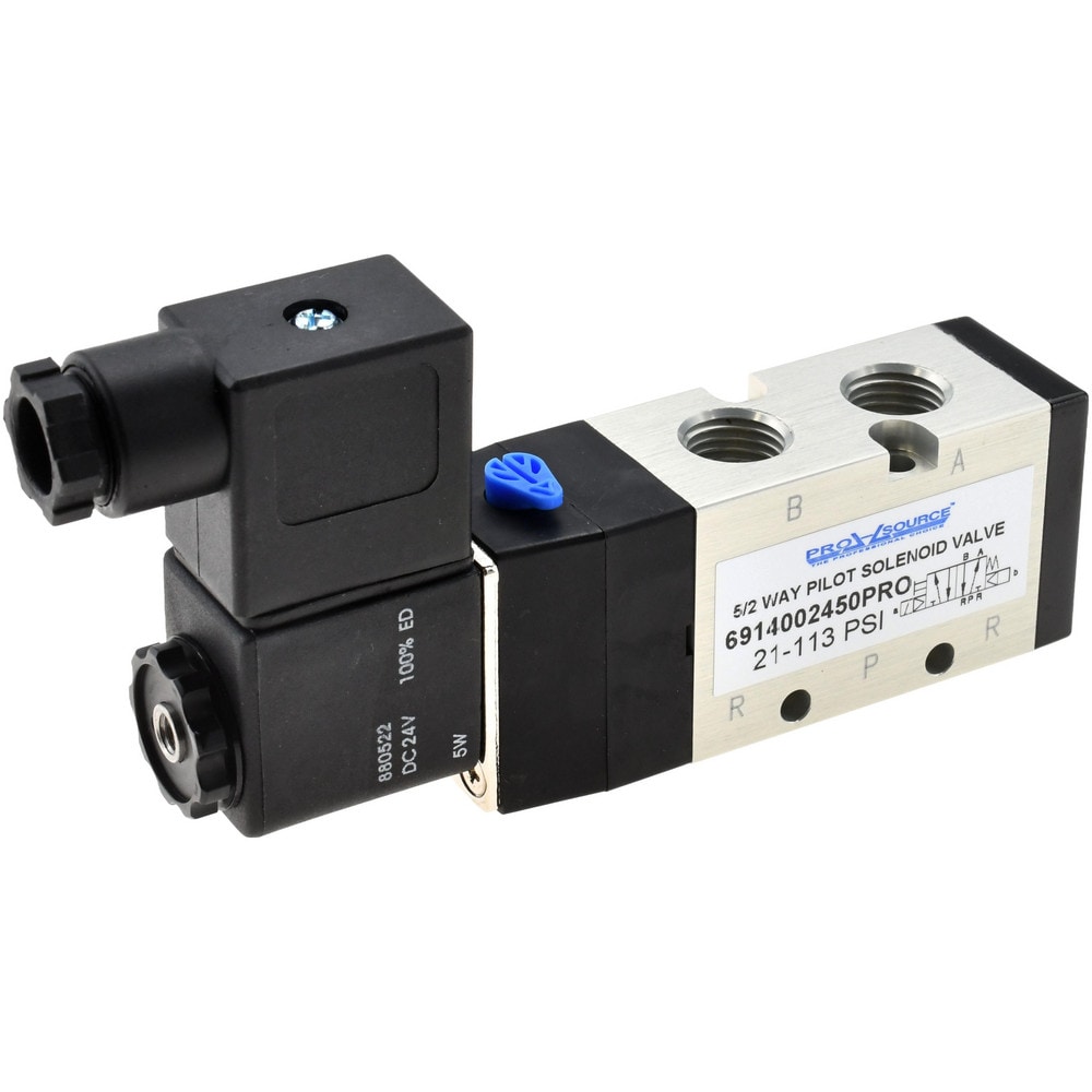 Stacking Solenoid Valve: Internal Pilot, 5-Way, 2 Position, Spring Return