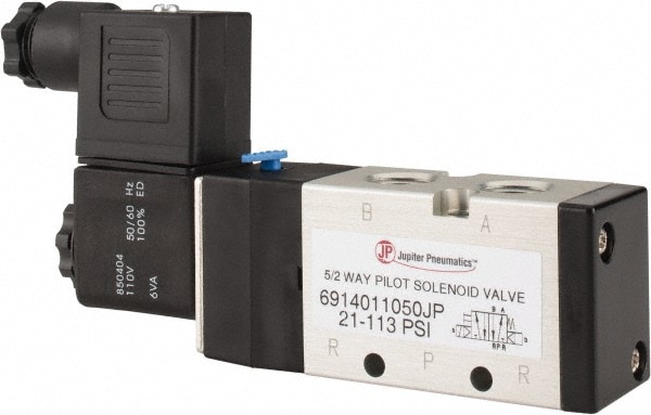 PRO-SOURCE 6914011050PRO Stacking Solenoid Valve: Internal Pilot, 5-Way, 2 Position, Spring Return Image