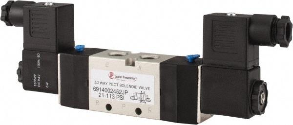 Stacking Solenoid Valve: Internal Pilot, 5-Way, 2 Position, Solenoid Return