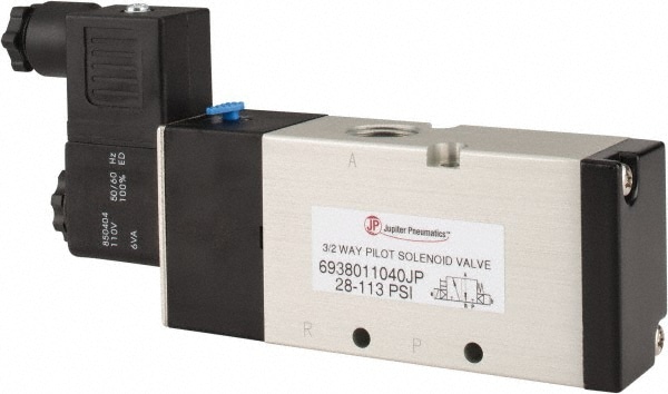 Stacking Solenoid Valve: Internal Pilot, 3-Way, 2 Position, Spring Return