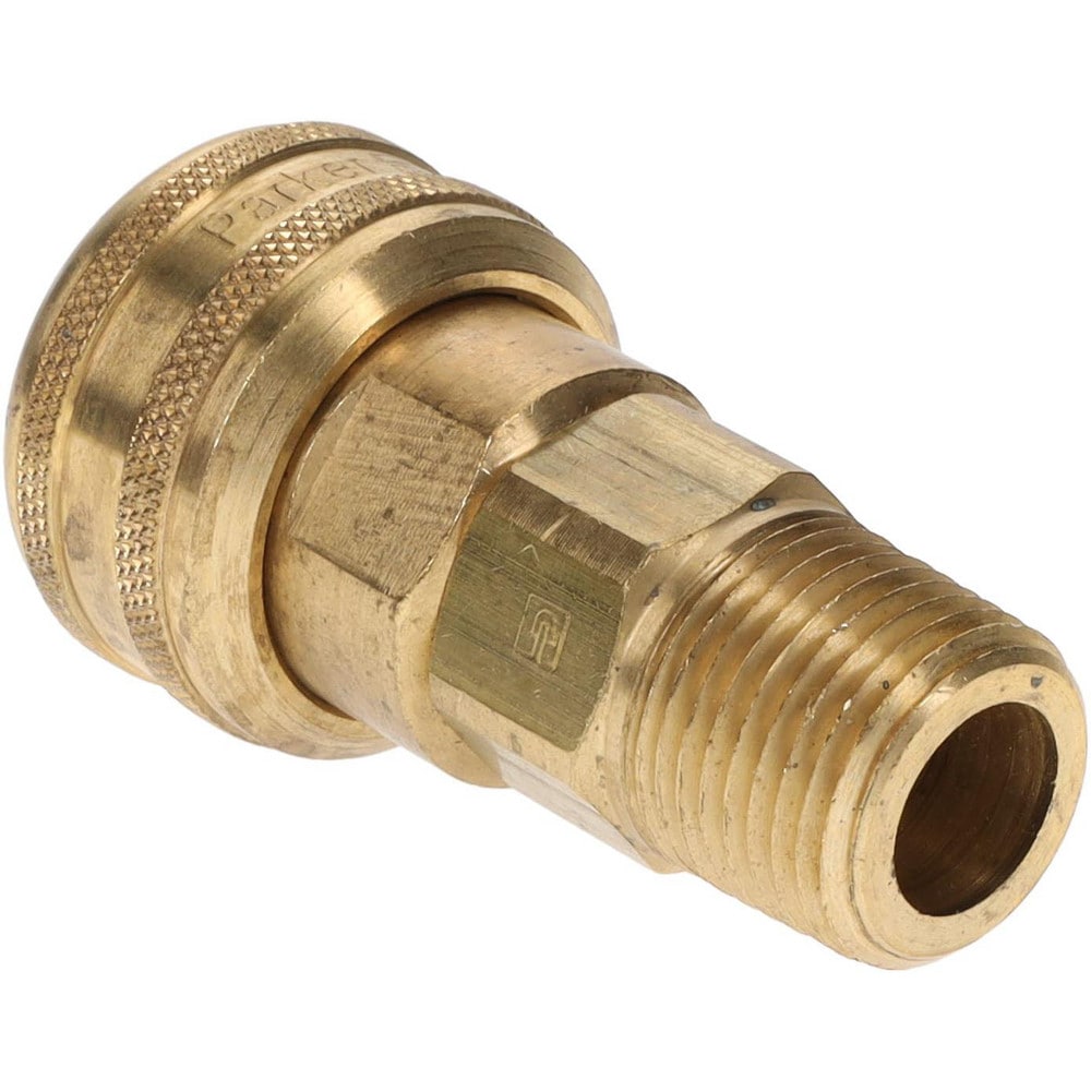 Pneumatic Hose Coupling: 1/2-14" Thread, 3/8" Body Dia, Industrial Interchange