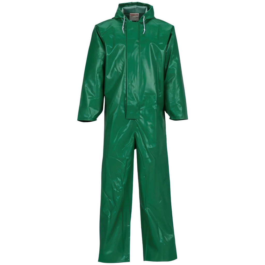 Safetyflex Coverall, Green, Specialty PVC on 150D Polyester, XL