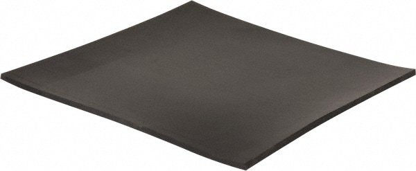 Sheet: Neoprene-Blend Spring Rubber, 12" Wide, 12" Long, Black