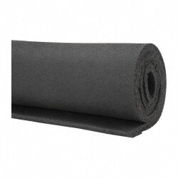 36" x 1/4" Black Natural Foam Sheet Roll, Priced as 1' Increments, 5' Minimum Order