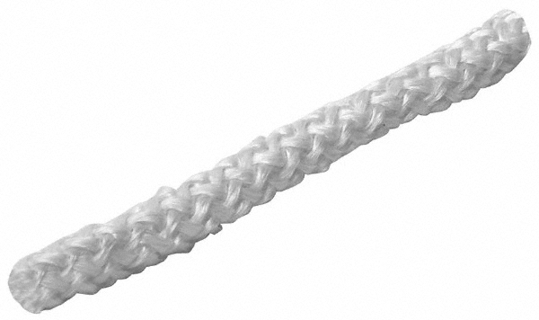 1" Dia Fiberglass Rope Gasketing - White, Cut to Length