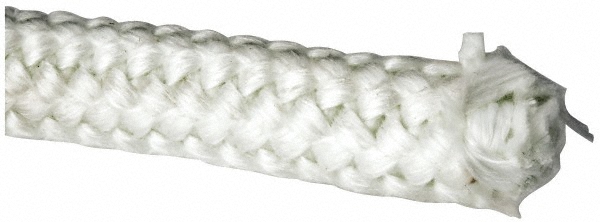 3/4" Dia Fiberglass Rope Gasketing - White, Cut to Length