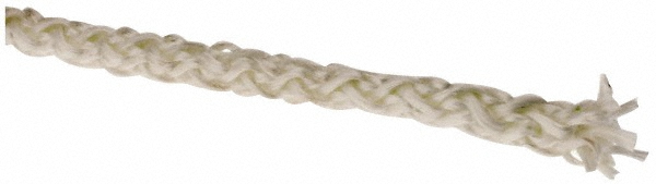 1/8" Dia Fiberglass Rope Gasketing - White, Cut to Length