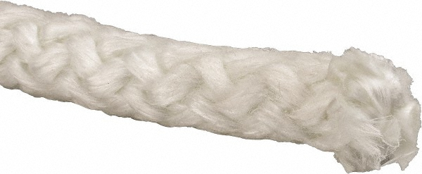 1/2" Dia Fiberglass Rope Gasketing - White, Cut to Length