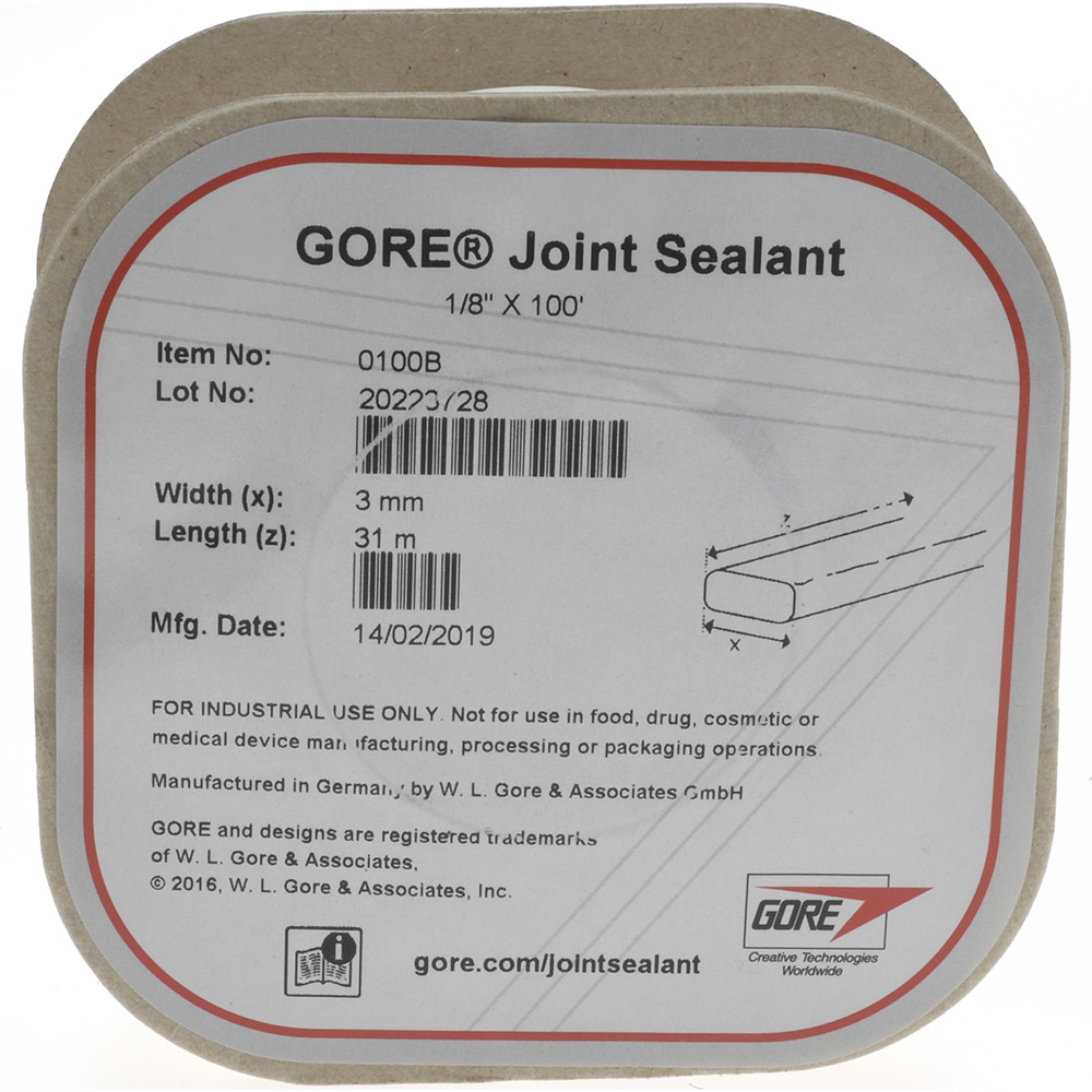 Value Collection 100' Long x 1/8" Wide Gore Tex Joint Sealant 31950603 MSC Industrial Supply