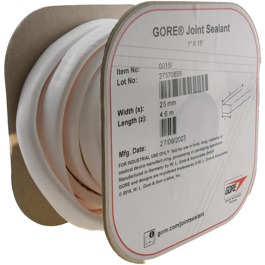 Made in USA | Value Collection 15' Long x 1" Wide Gore Tex Joint Sealant - White, 2-1/2+" Approximate Flange Form Width