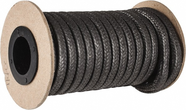 Made in USA 31951379 1/4" x 19 Spool Length, Graphite Yarn Compression Packing Image