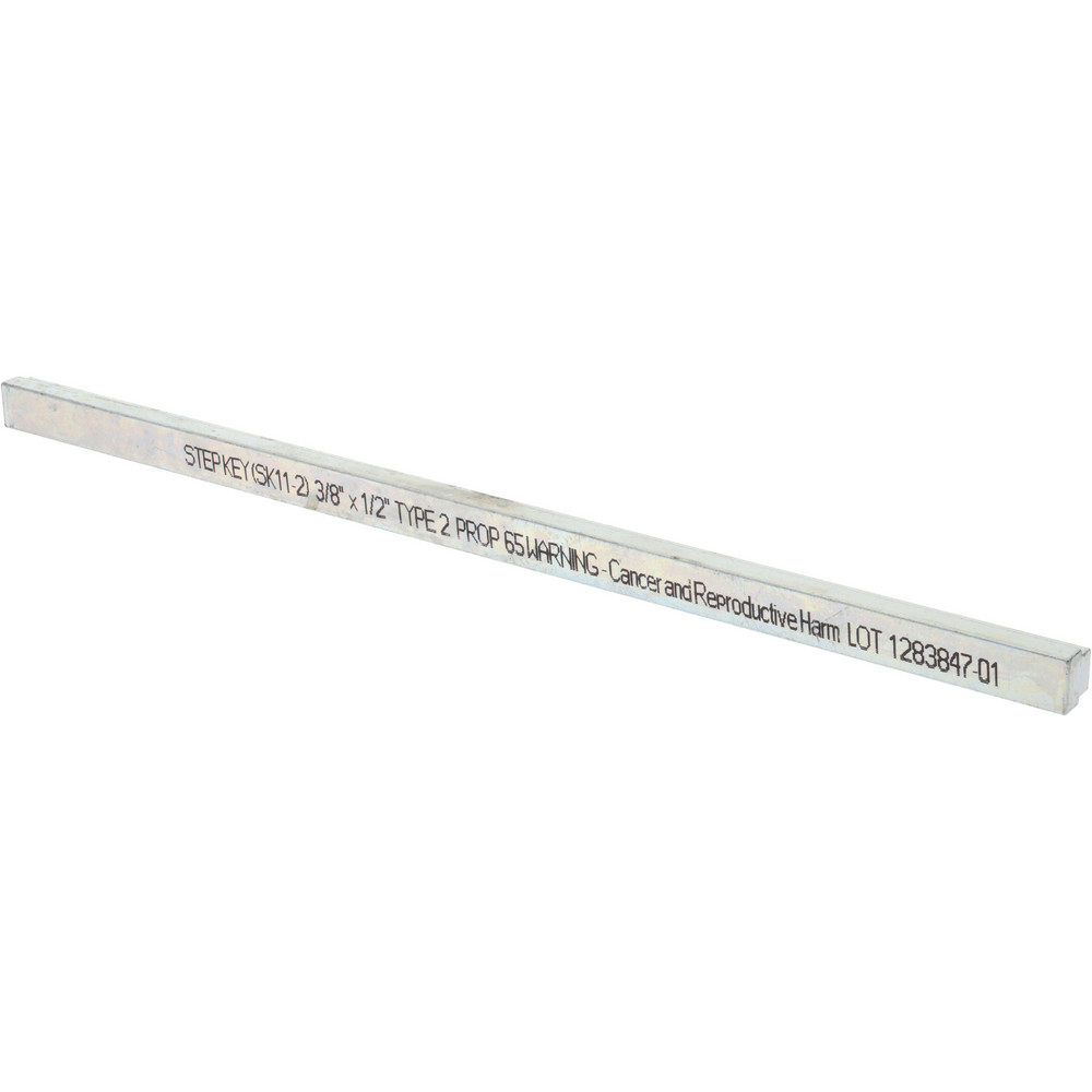 MakAKey Step Key Stock 12" Long, Steel, ZincPlated MSC Direct