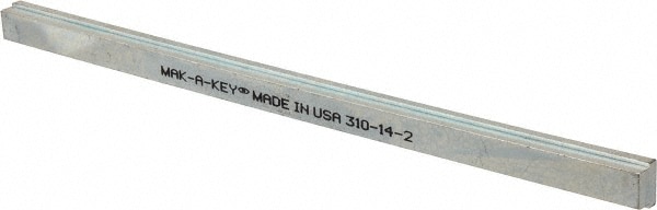 Made in USA SK14-2 Step Key Stock: 12" Long, Steel, Zinc-Plated Image