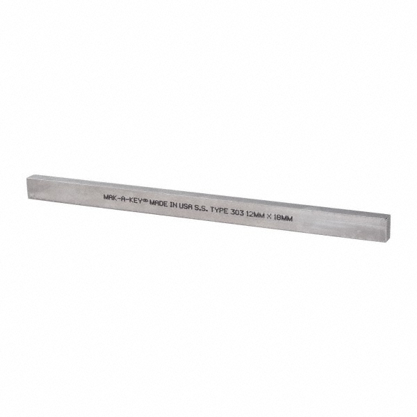 MakAKey Oversized Key Stock 12" Long, 188 Stainless Steel MSC