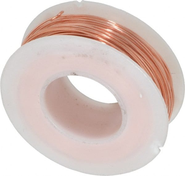 Bare Copper Wire, Buss Wire, 16 AWG, 25' Length, 0.0508 Diameter, Natural