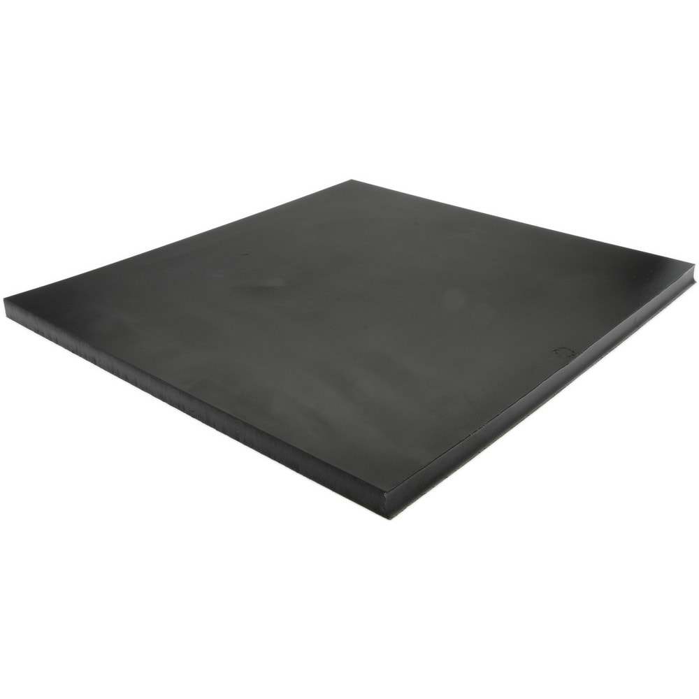 Plastic Sheet: Polyurethane, 1/2" Thick, 12" Long, Black