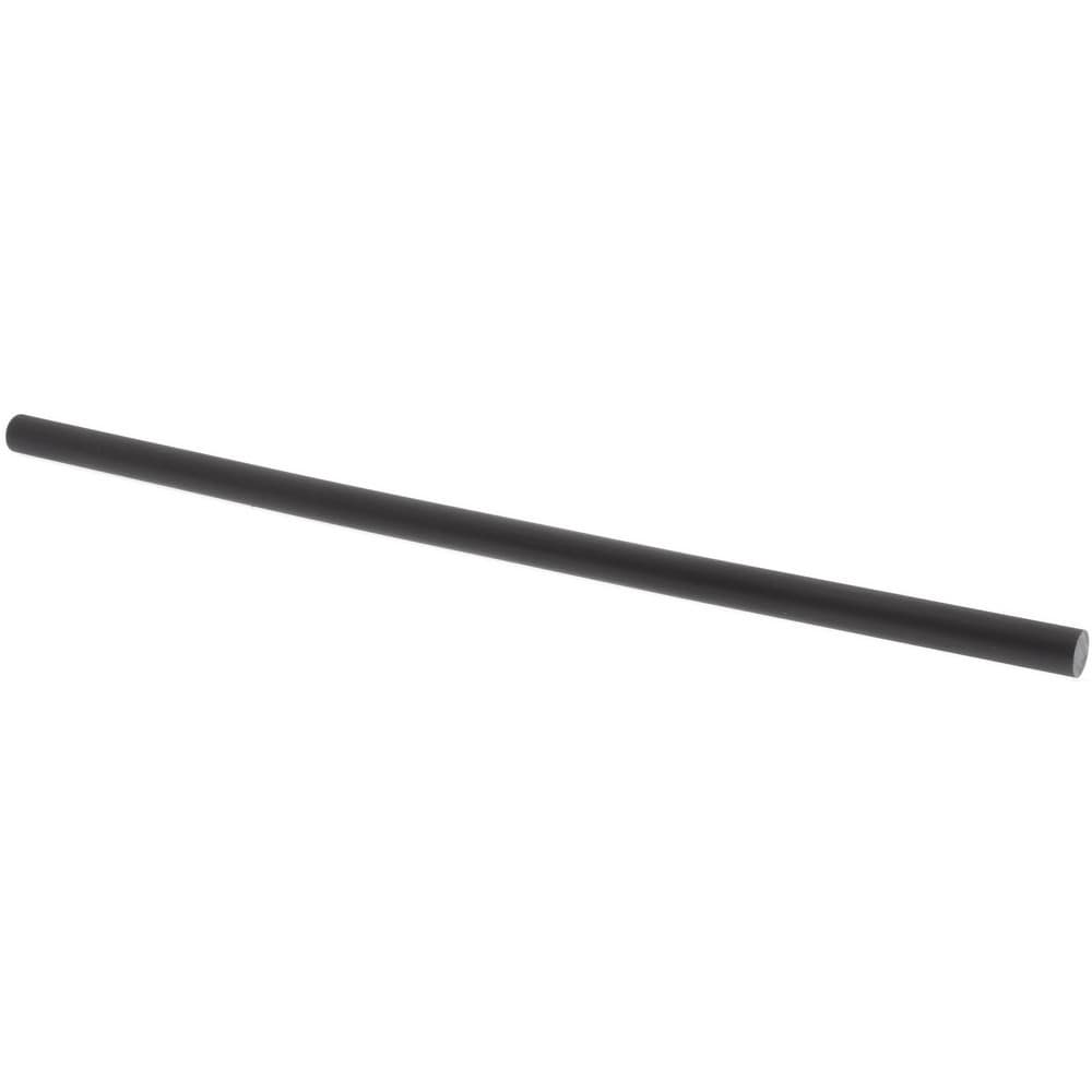 Plastic Rod: Polyurethane, 1' Long, 3/8" Dia, Black