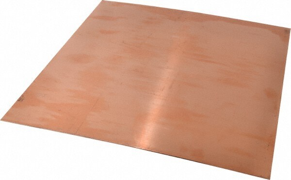 1/16 Inch Thick x 12 Inch Square, Copper Sheet