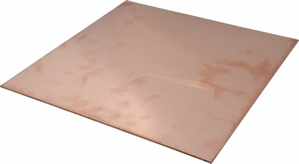 Value Collection XCUFLR071521x1 1/8 Inch Thick x 12 Inch Square, Copper Sheet 