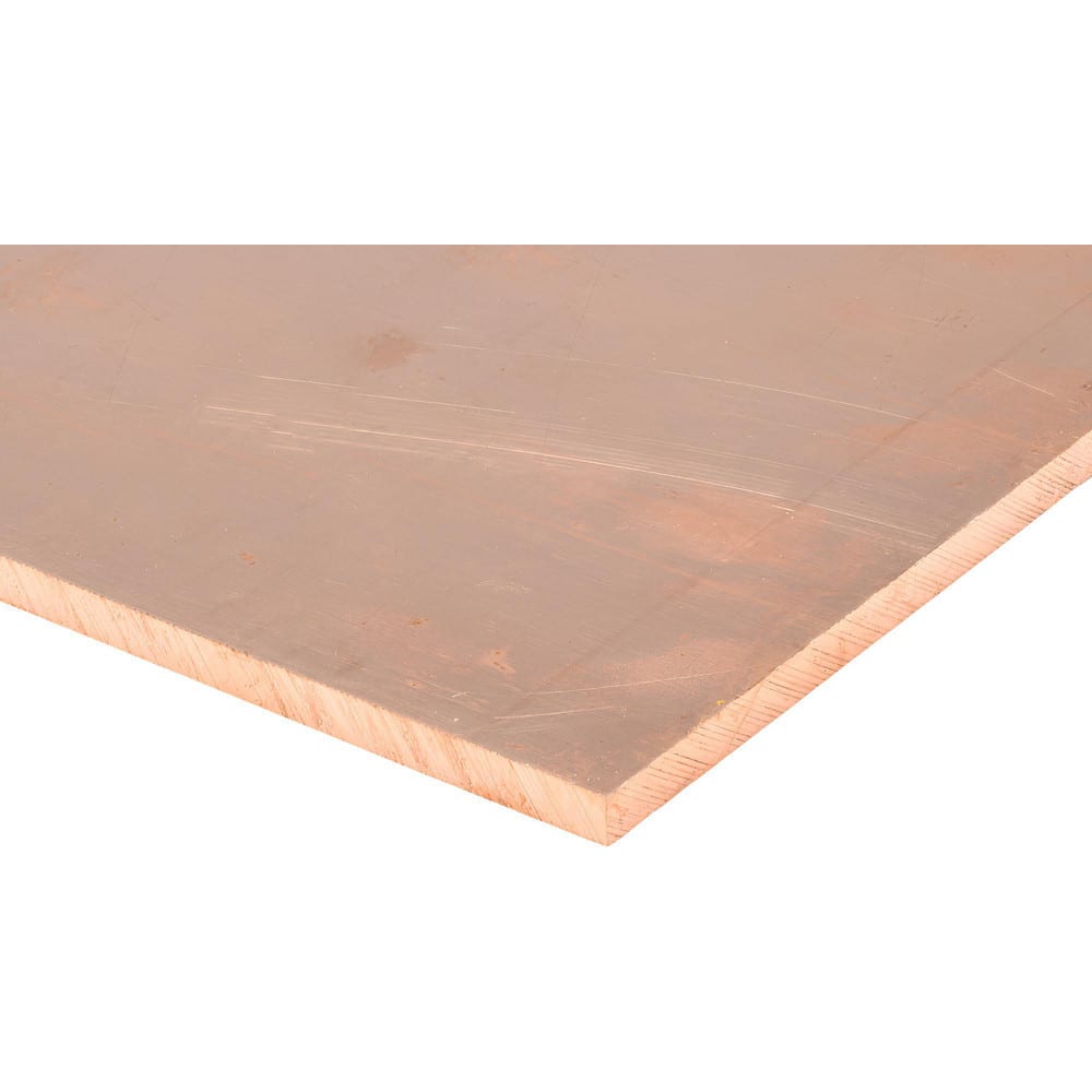 1/4 Inch Thick x 12 Inch Square, Copper Sheet