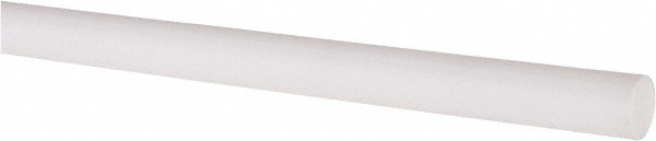 Value Collection 5503095 Plastic Rod: Polytetrafluroethylene, 5 Long, 3/8" Dia, White Image