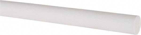 Value Collection 5502994 Plastic Rod: Polytetrafluroethylene, 4 Long, 1/2" Dia, White Image